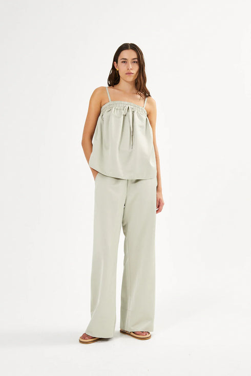 Rabens Saloner pantsy techno drape pants oyster